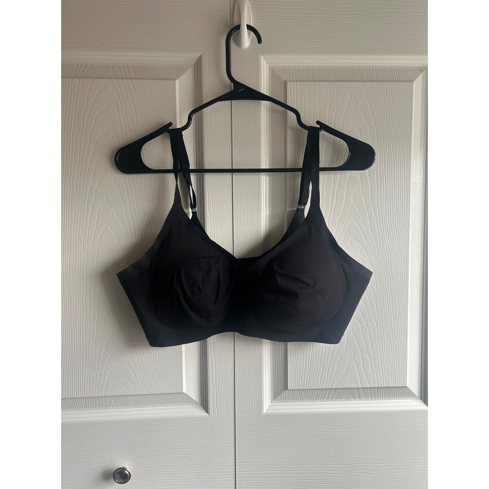 Honeylove Crossover Bra Black Size XL Wire Free Adjustable Straps LWBR0302